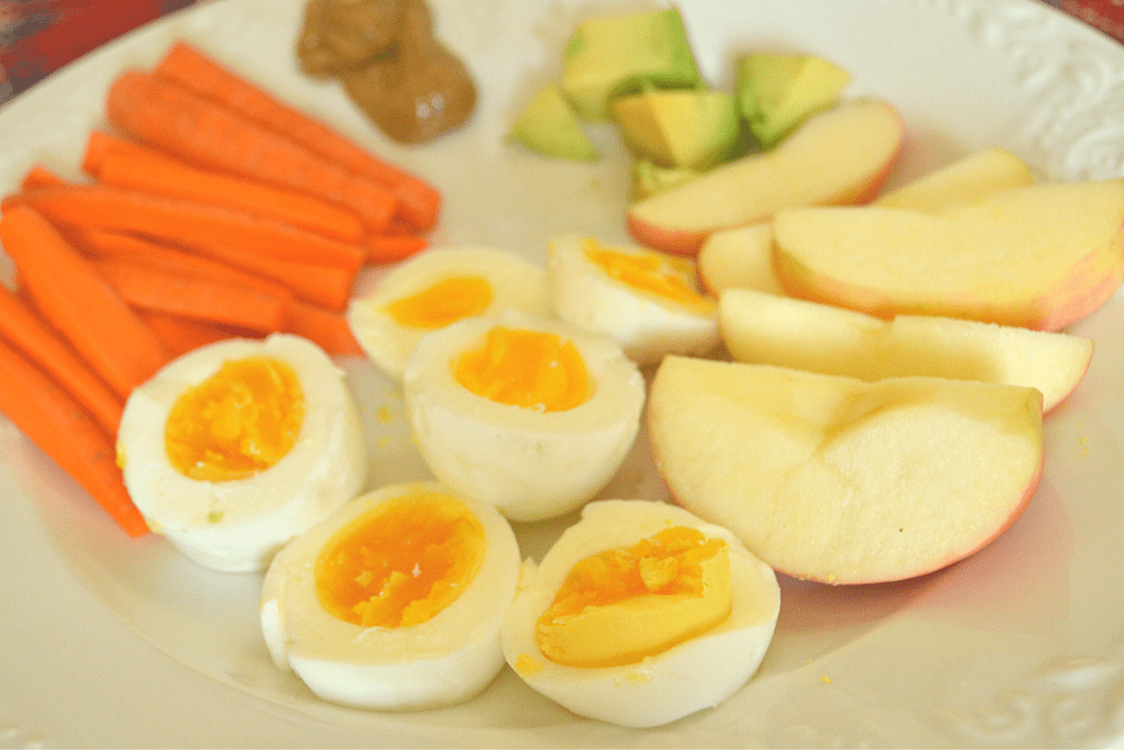 soft boiled eggs lunch plate