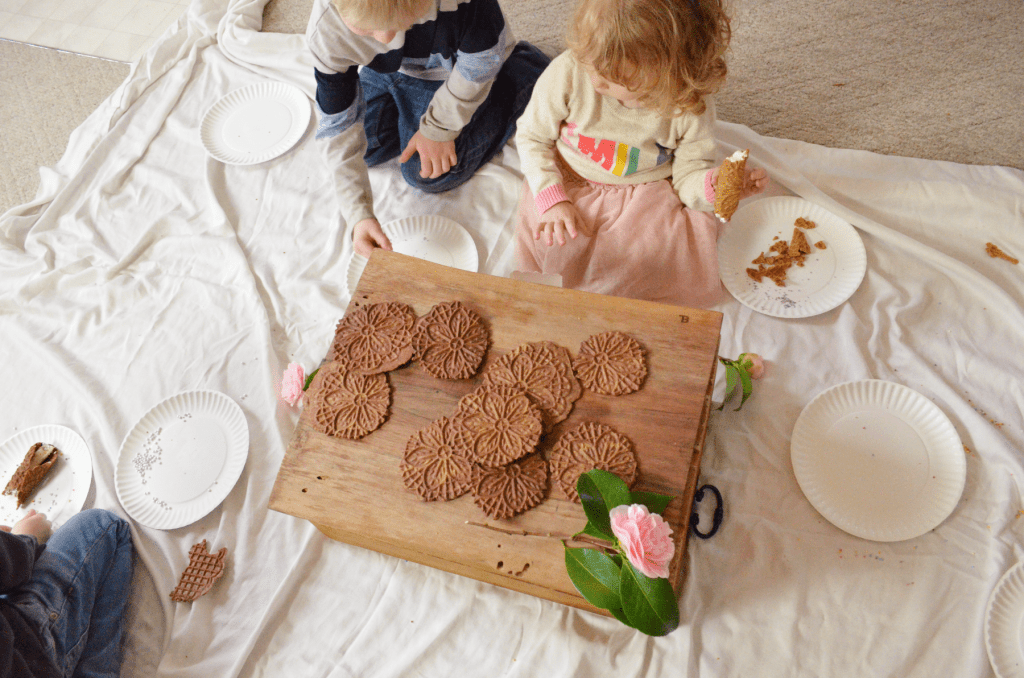 Pizzelle party for kids