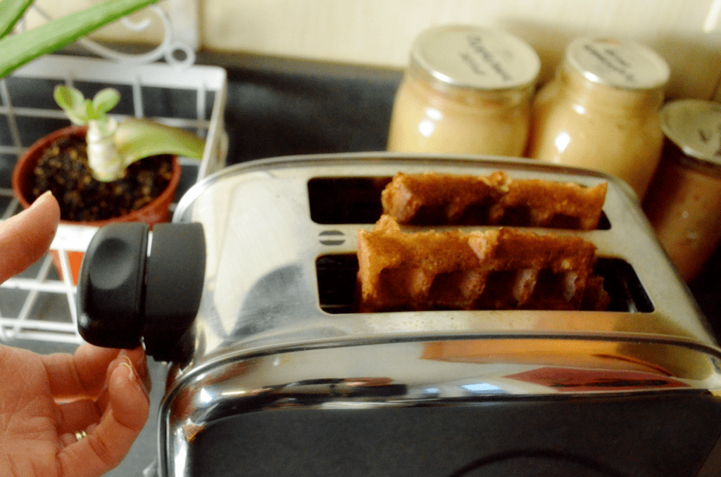 Waffles in toaster