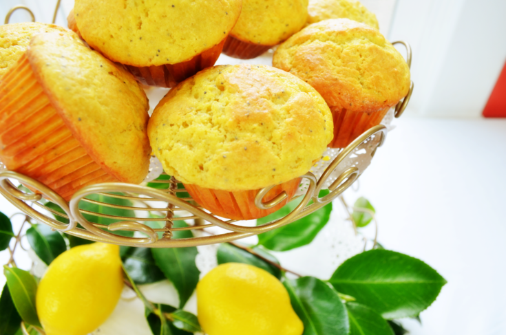Einkorn Sourdough Lemon Poppy Seed Muffins