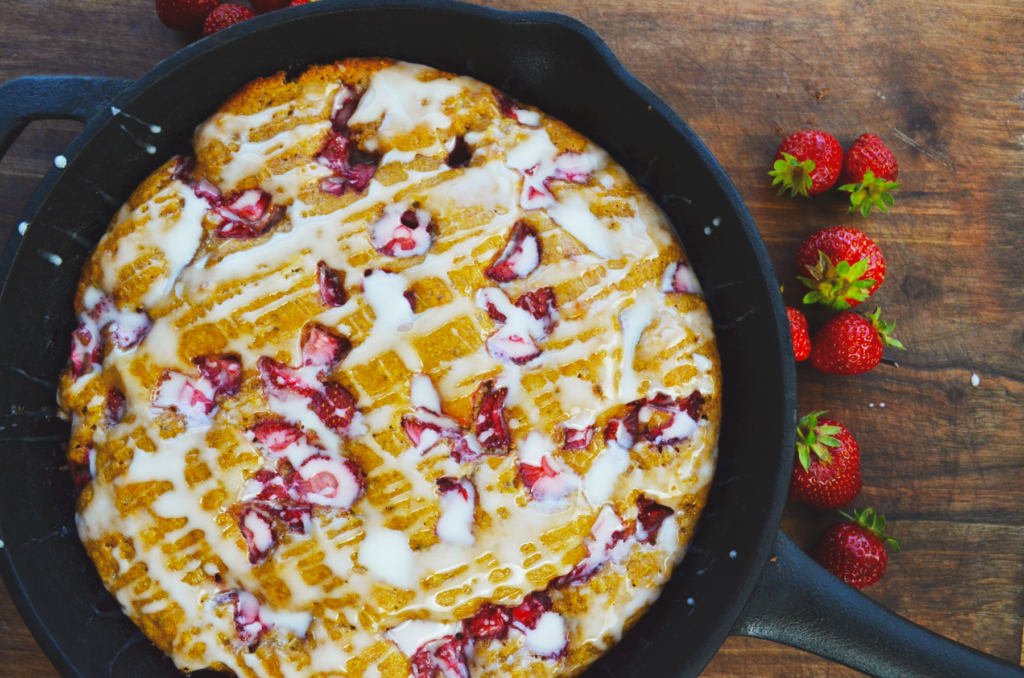 Einkorn Strawberry Scone Recipe in the Iron Pan - Hilltop in the