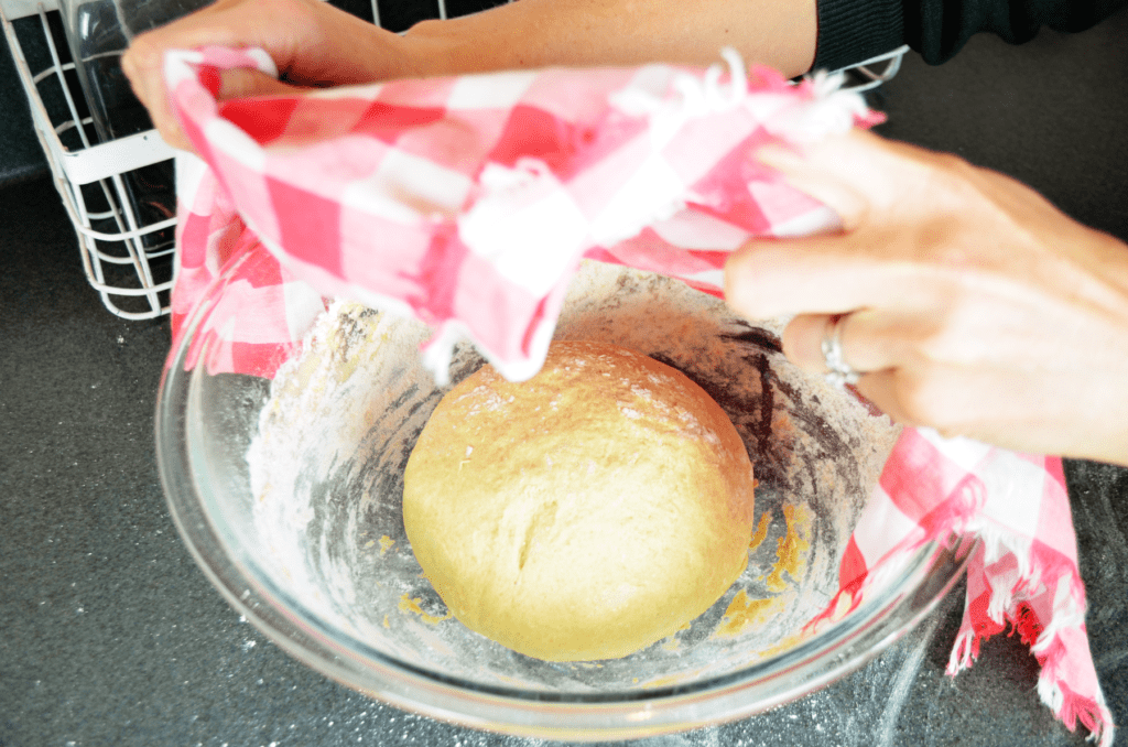 Ball of dough for the Einkorn Sourdough Bread Recipe