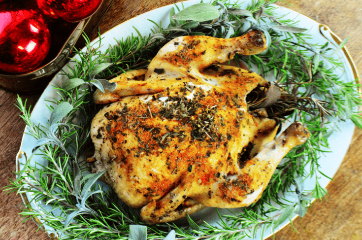 Whole Christmas Chicken made in the instant pot