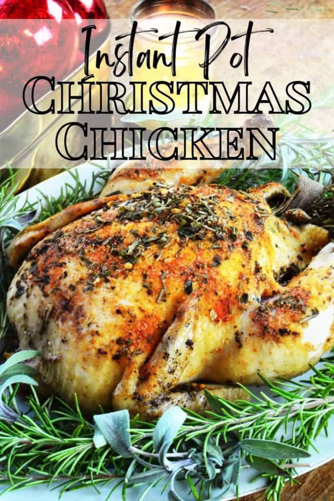 Pin for Instant pot Recipe for Christmas Chicken