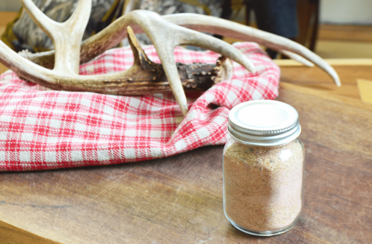 Sweet and savory Spices fill a jar for venison dry rub