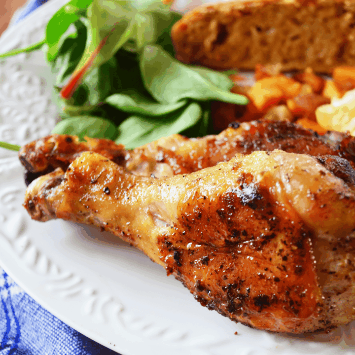 Oven Fried Chicken Drumsticks with crispy skin
