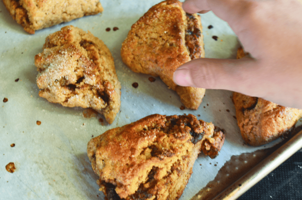 homemade Einkorn Cinnamon scones