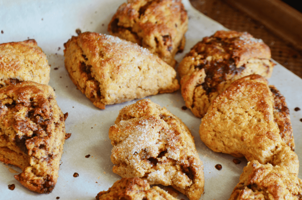 Homemade Einkorn Cinnamon scones